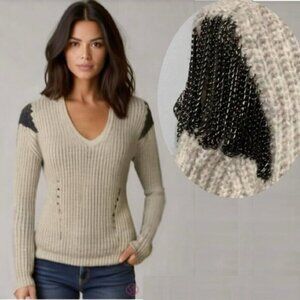 LINE the Label Knit Sweater Large​​​​​​​ Chain Shoulders